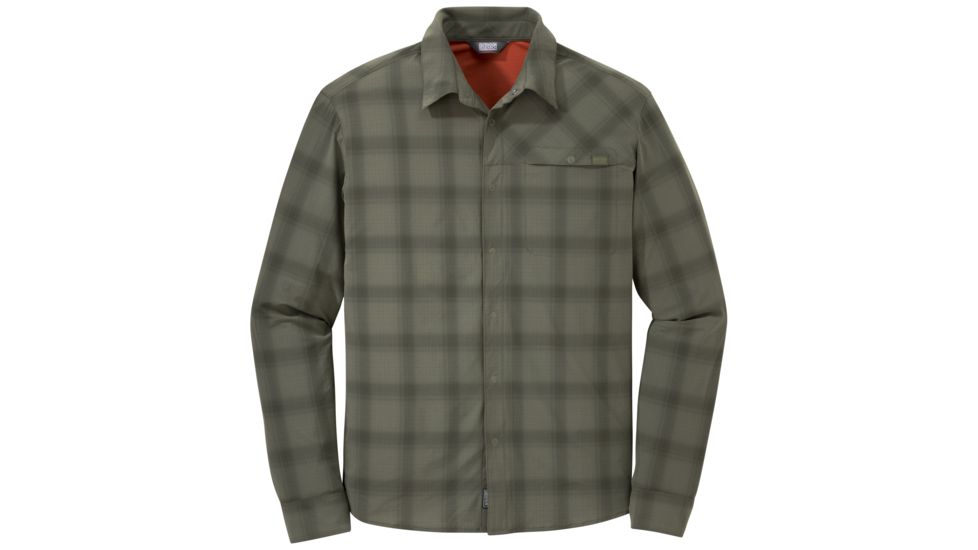 Outdoor Research Astroman Long Sleeve Sun Shirt, Men's, Fatigue, S, 242850-fatigue-S