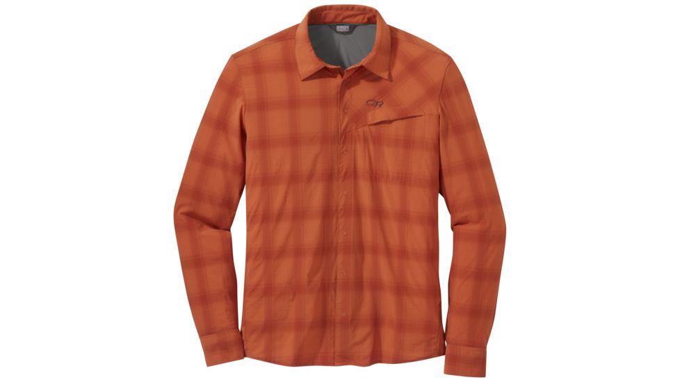 Outdoor Research Astroman Long Sleeve Sun Shirt - Men's, Burnt Orange, Medium, 2692230551007