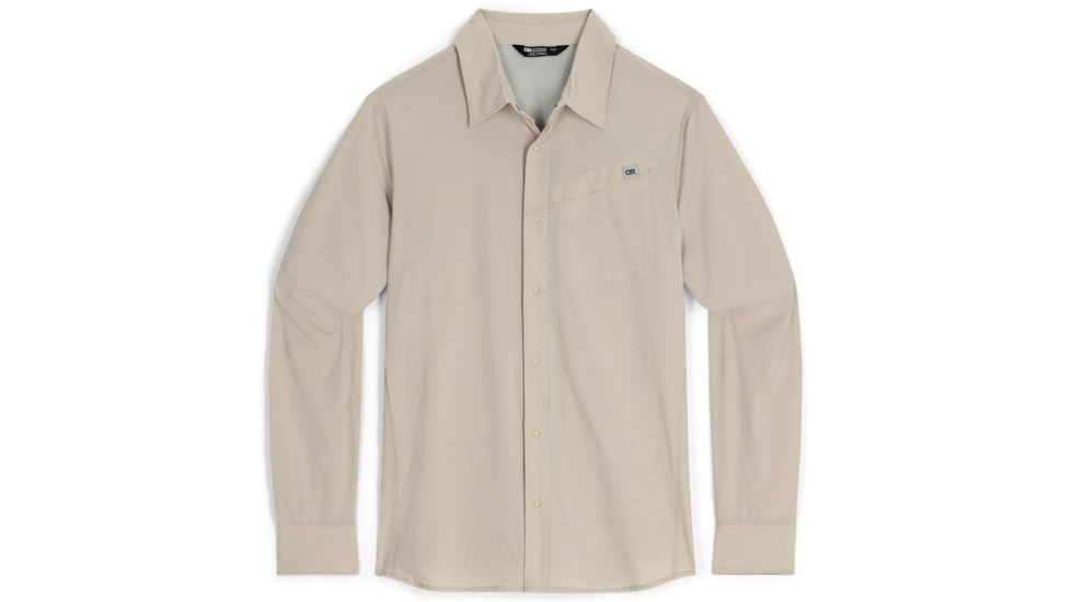 Outdoor Research Astroman Long Sleeve Sun Shirt - Mens, Dark Sand, Medium, 2822792287007