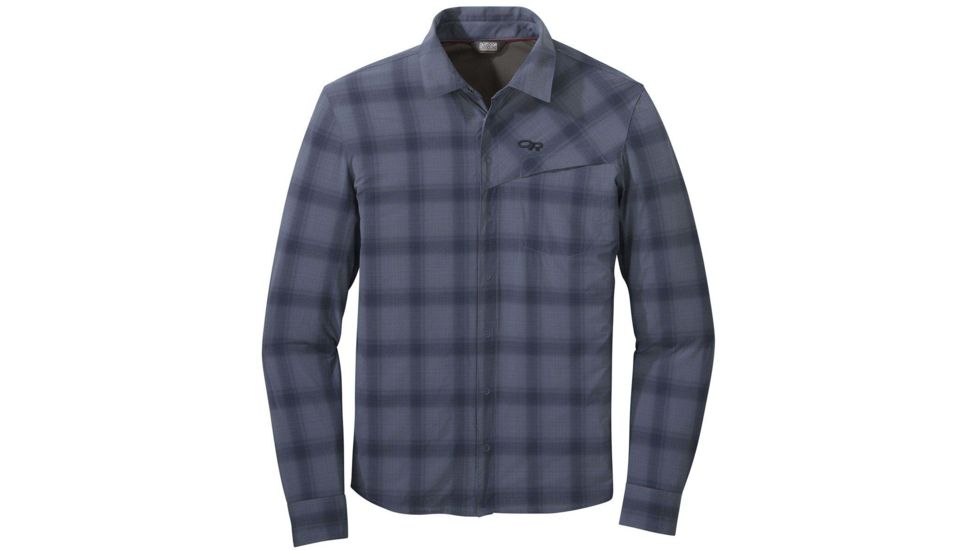 Outdoor Research Astroman Long Sleeve Sun Shirt - Men's, Steel Blue, Large, 2744141421008