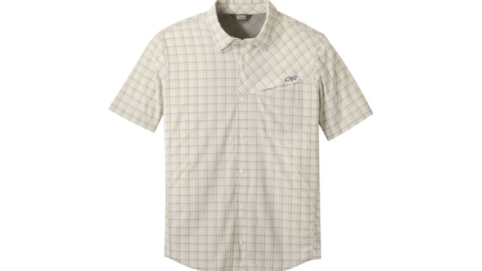 Outdoor Research Astroman Short Sleeve Sun Shirt - Men's, Sand, Large, 2744130910008