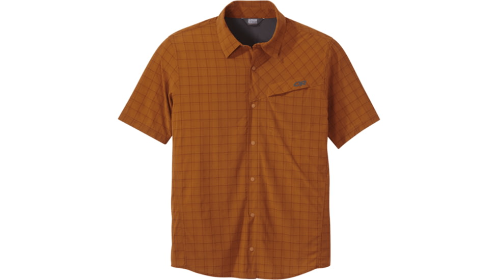 Outdoor Research Astroman Short Sleeve Sun Shirt - Men's, Umber, Extra Large, 2744131778009
