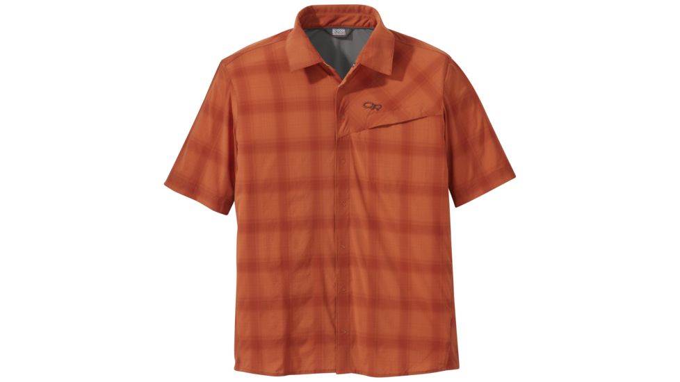 Outdoor Research Astroman Sort Sleeve Sun Shirt - Men's, Burnt Orange, 2XL, 2692240551010