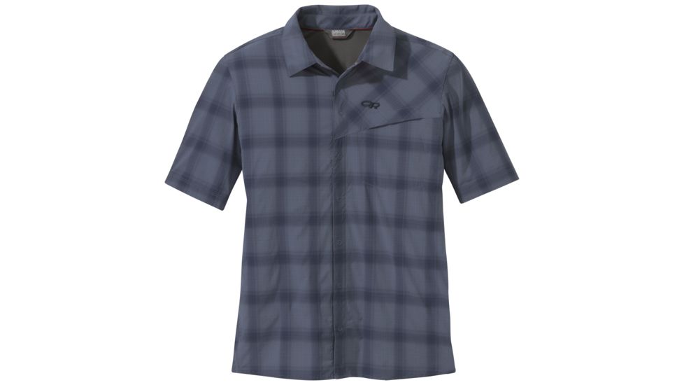 Outdoor Research Astroman Sort Sleeve Sun Shirt - Men's, Steel Blue, 2XL, 2692241421010