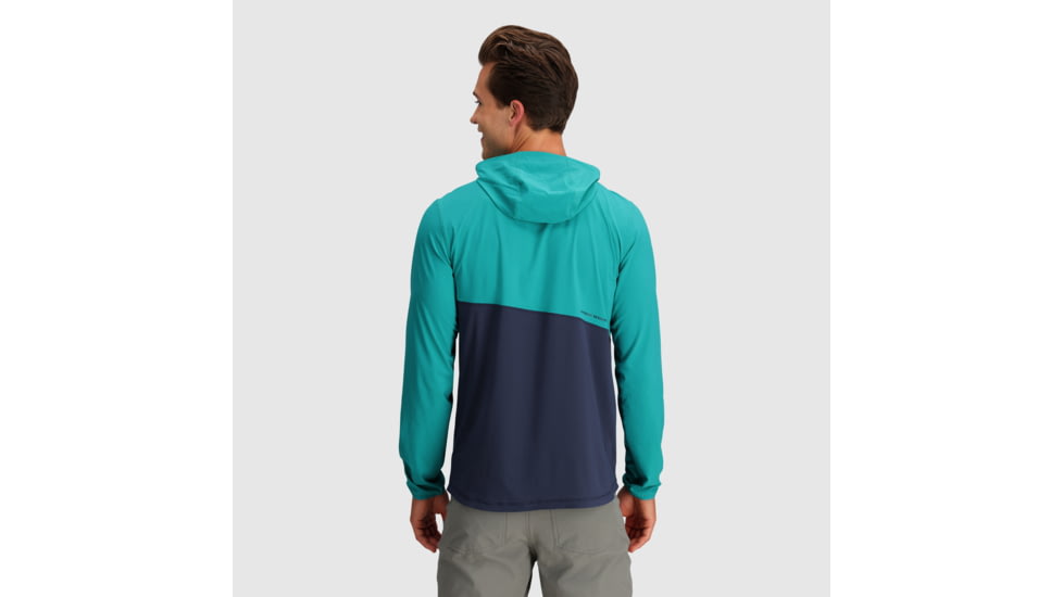 Outdoor Research Astroman Sun Hoodie - Mens, Tropical/Naval Blue, XL, 2822822351009