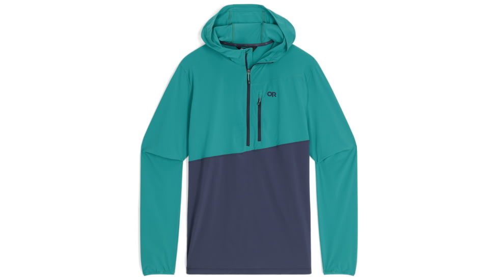 Outdoor Research Astroman Sun Hoodie - Mens, Tropical/Naval Blue, XL, 2822822351009