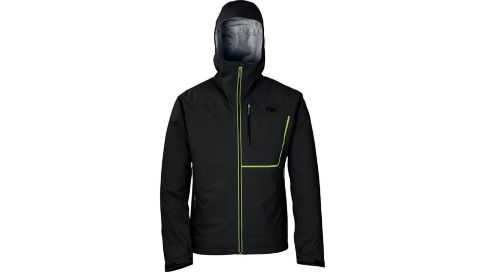 Outdoor Research Axiom Jacket - Men's-Black/Lemongrass-Medium