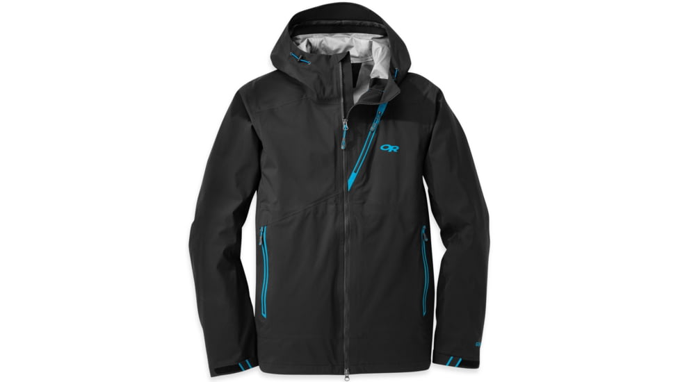 Outdoor Research Axiom Jacket - Mens-Black/Hydro-Large