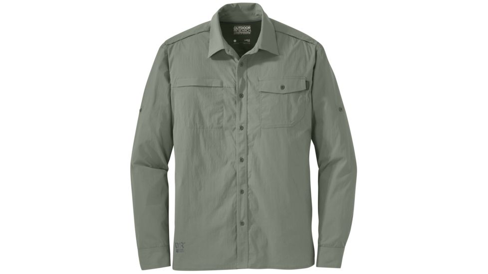 Outdoor Research Baja Long Sleeve Sun Shirt - Men's-Sage Green-Medium