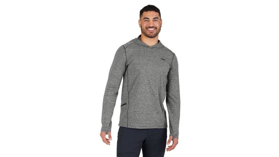 Outdoor Research Baritone Hoody - Mens, Black Heather, Large, 2714580012008