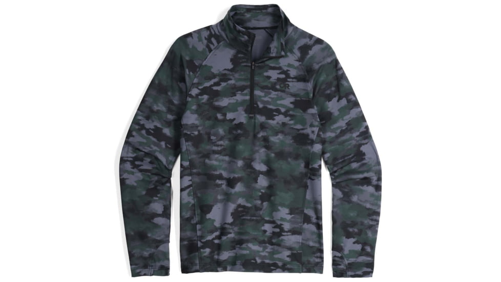 Outdoor Research Baritone Quarter Zip Shirt - Men's, Grove Camo, Large, 3004982532008