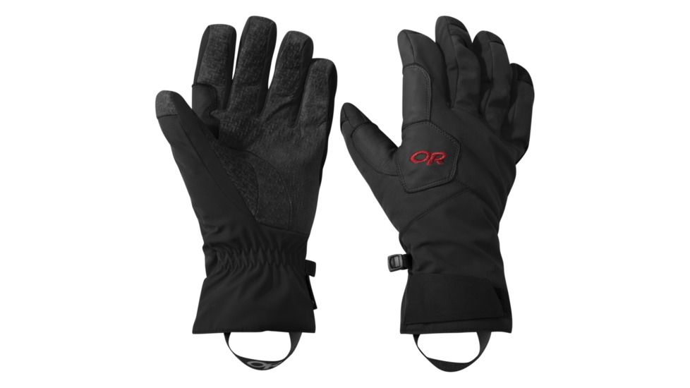 Outdoor Research BitterBlaze Gloves, Black/Tomato, Medium, 2680501318007