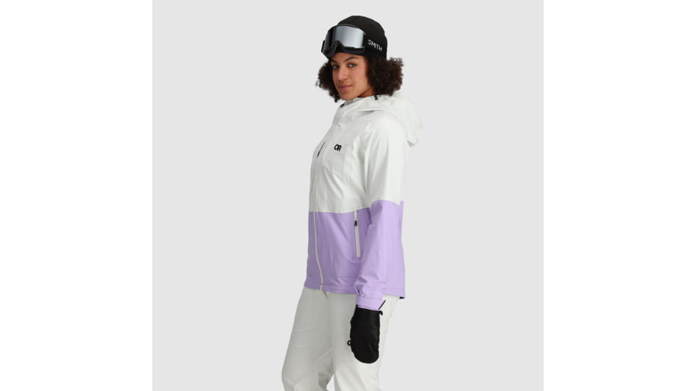 Outdoor Research Carbide Jacket - Womens, Snow/Lavender, Large, 2775812558008