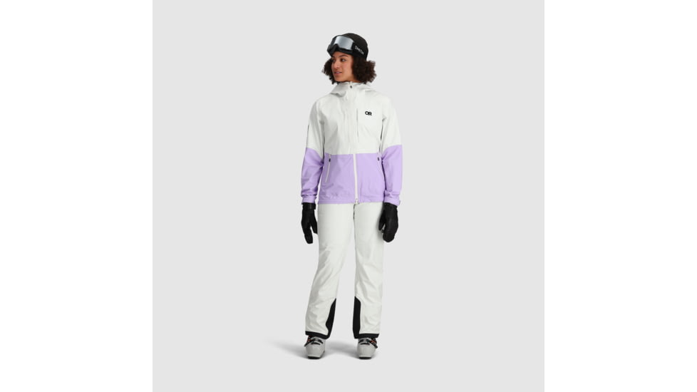 Outdoor Research Carbide Jacket - Womens, Snow/Lavender, Large, 2775812558008
