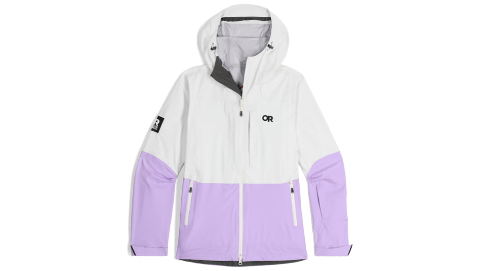 Outdoor Research Carbide Jacket - Womens, Snow/Lavender, Large, 2775812558008