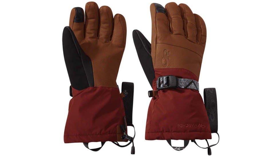 Outdoor Research Carbide Sensor Gloves - Mens, Madder/Sadl, Small, 2776261933006