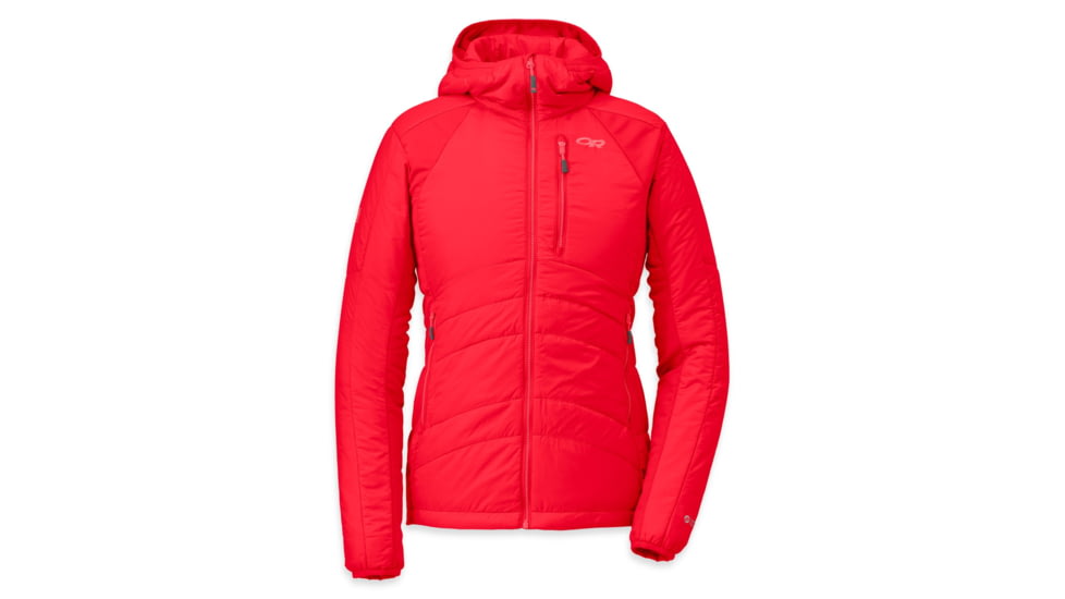 Outdoor Research Cathode Hooded Jacket - Womens-Flame/Redwood-Medium