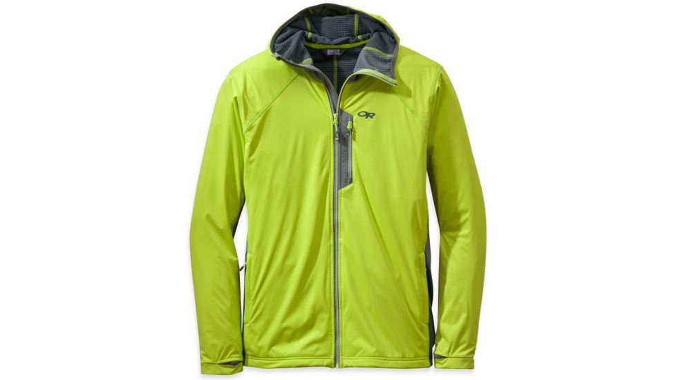 Outdoor Research Centrifuge Hoody - Men's-Lemongrass/Pewter-Large