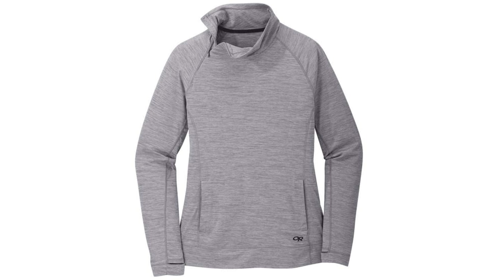 Outdoor Research Chain Reaction Quarter Zip - Womens, Lt Pwtr Hthr, Extra Large, 2776081811009