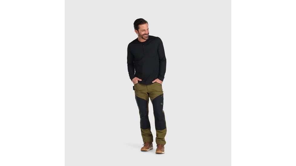 Outdoor Research Cirque Work Pants - Mens, Loden/Black, Large, 3000661980-L