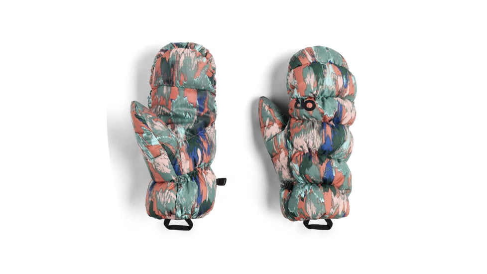 Outdoor Research Coldfront Down Mitts, Cinnamon Print, Large, 3000242527008