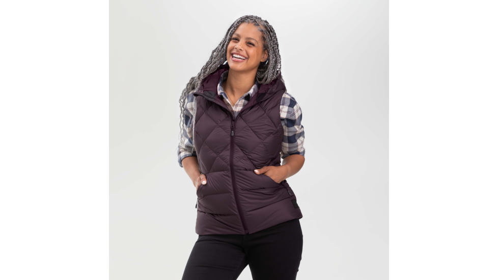 Outdoor Research Coldfront Hooded Down Vest - Womens, Elk, Medium, 2832002032007