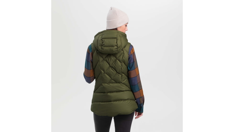 Outdoor Research Coldfront Hooded Down Vest - Womens, Loden, Extra Small, 2832001943005