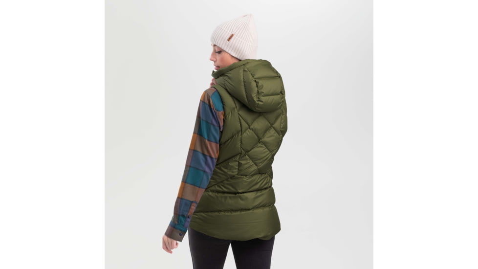 Outdoor Research Coldfront Hooded Down Vest - Womens, Loden, Extra Small, 2832001943005
