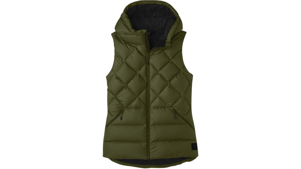 Outdoor Research Coldfront Hooded Down Vest - Womens, Loden, Extra Small, 2832001943005