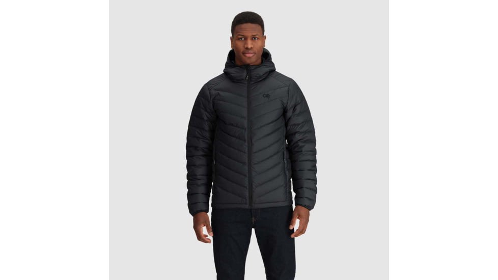 Outdoor Research Coldfront LT Down Hoodie - Mens, Black, Small, 3005930001006