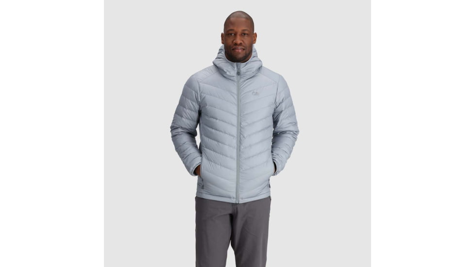 Outdoor Research Coldfront LT Down Hoodie - Mens, Slate, Medium, 3005930930007