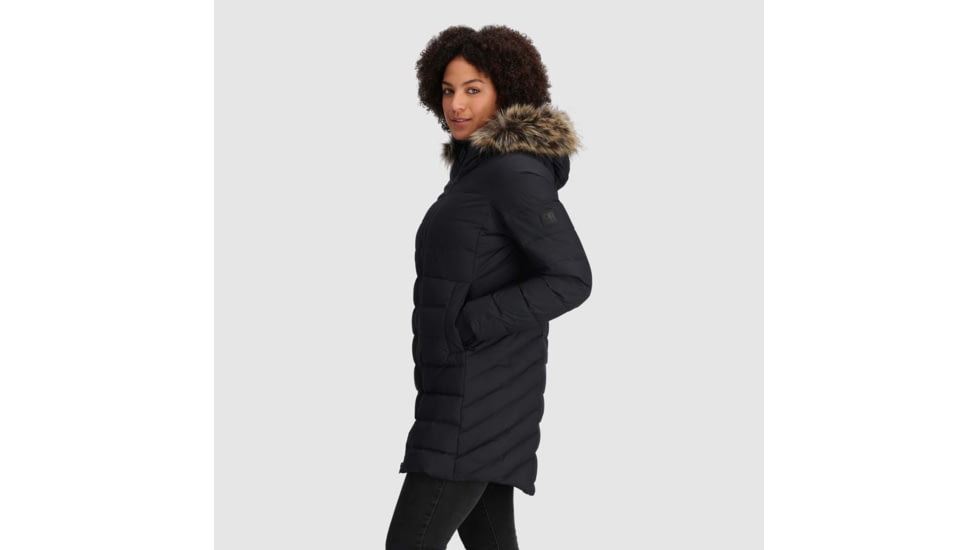 Outdoor Research Coze Faux Fur Parka - Womens, Black, Small, 3005880001006