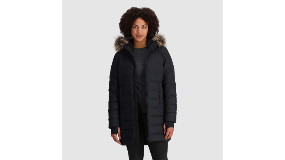 Outdoor Research Coze Faux Fur Parka - Womens, Black, Small, 3005880001006