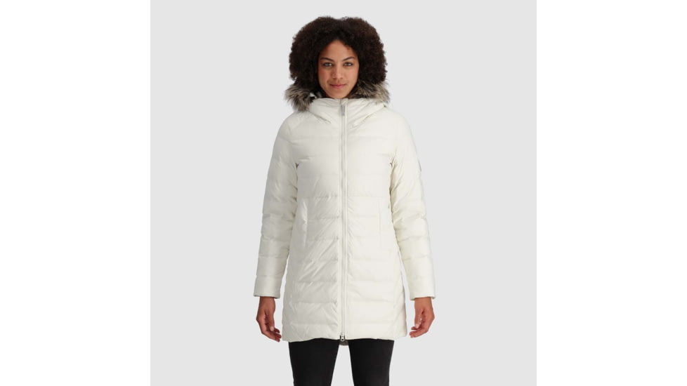Outdoor Research Coze Faux Fur Parka - Womens, Bone, Small, 3005880003006