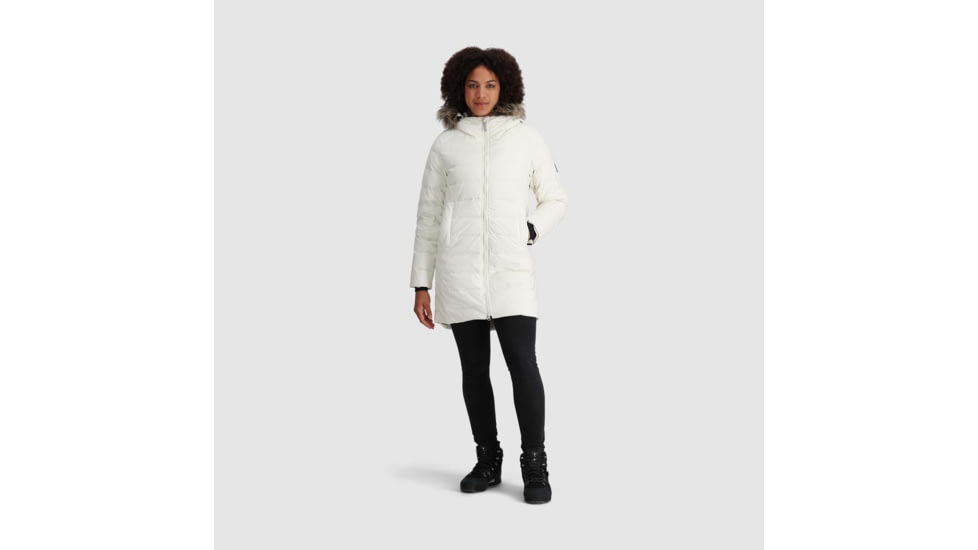 Outdoor Research Coze Faux Fur Parka - Womens, Bone, Small, 3005880003006