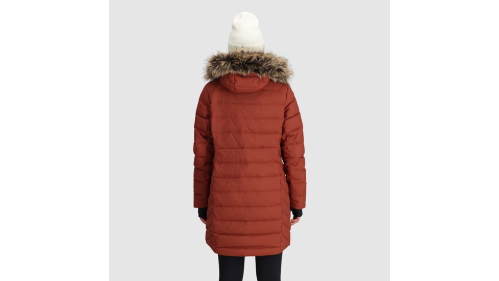 Outdoor Research Coze Faux Fur Parka - Womens, Brick, Extra Small, 3005880465005
