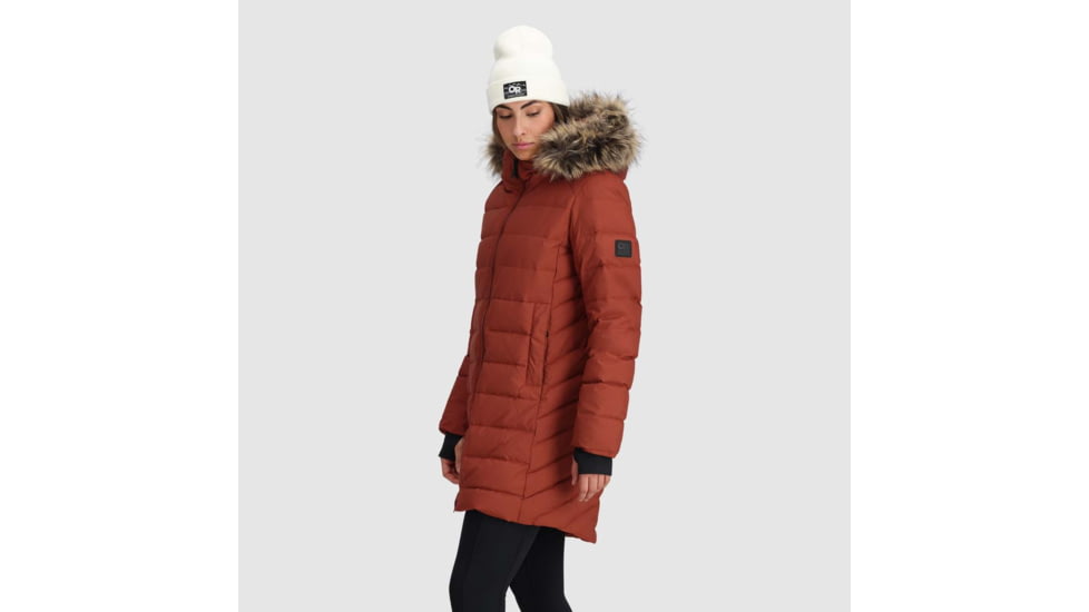Outdoor Research Coze Faux Fur Parka - Womens, Brick, Extra Small, 3005880465005