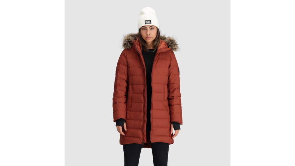 Outdoor Research Coze Faux Fur Parka - Womens, Brick, Extra Small, 3005880465005
