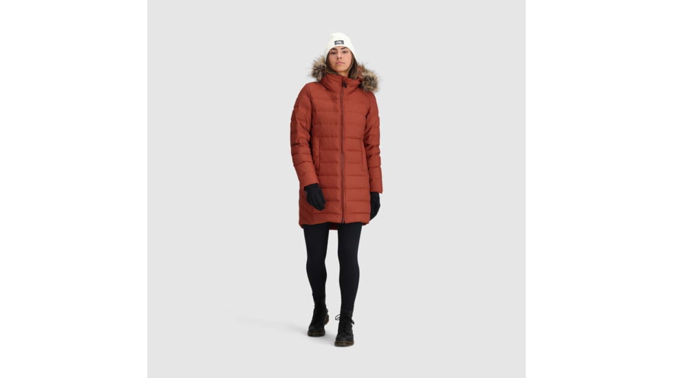 Outdoor Research Coze Faux Fur Parka - Womens, Brick, Extra Small, 3005880465005