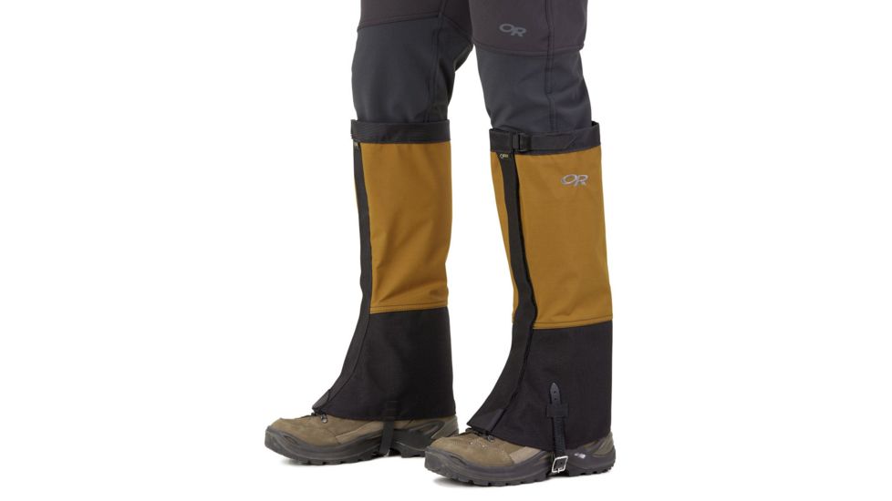 Outdoor Research Crocodile Gaiters - Mens, Ochre/Black, Small, 2431181702006