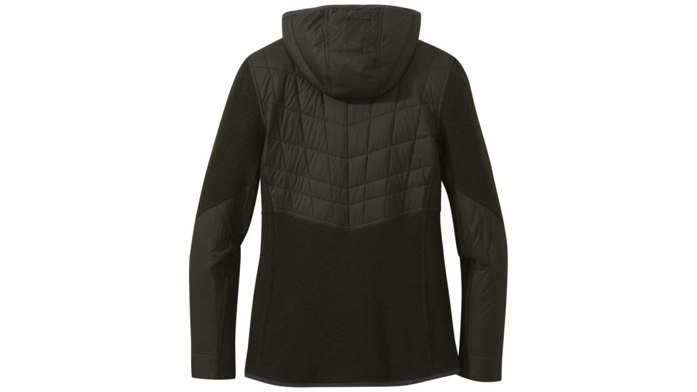 Outdoor Research Cyprus Full Zip Hoody - Womens, Black Heather, Medium, 2714800012007