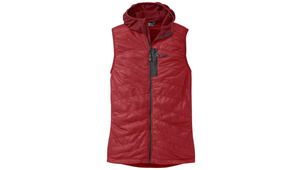 Outdoor Research Deviator Hooded Vest - Mens, Firebrick, XXL, 2539651285010
