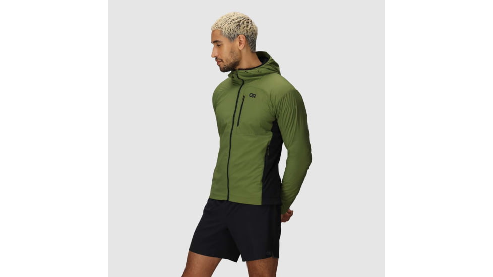 Outdoor Research Deviator Hoodie - Mens, Willow/Black, Small, 3004650749006