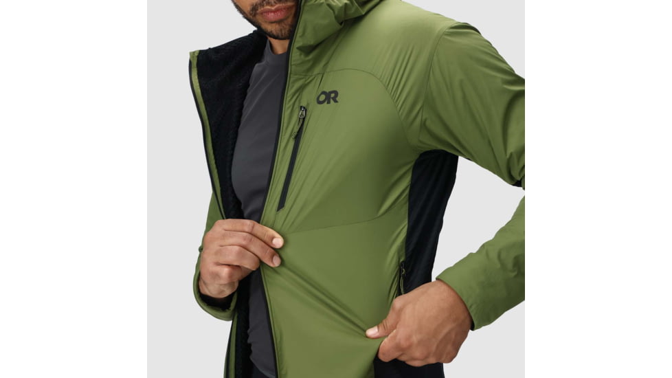 Outdoor Research Deviator Hoodie - Mens, Willow/Black, Small, 3004650749006