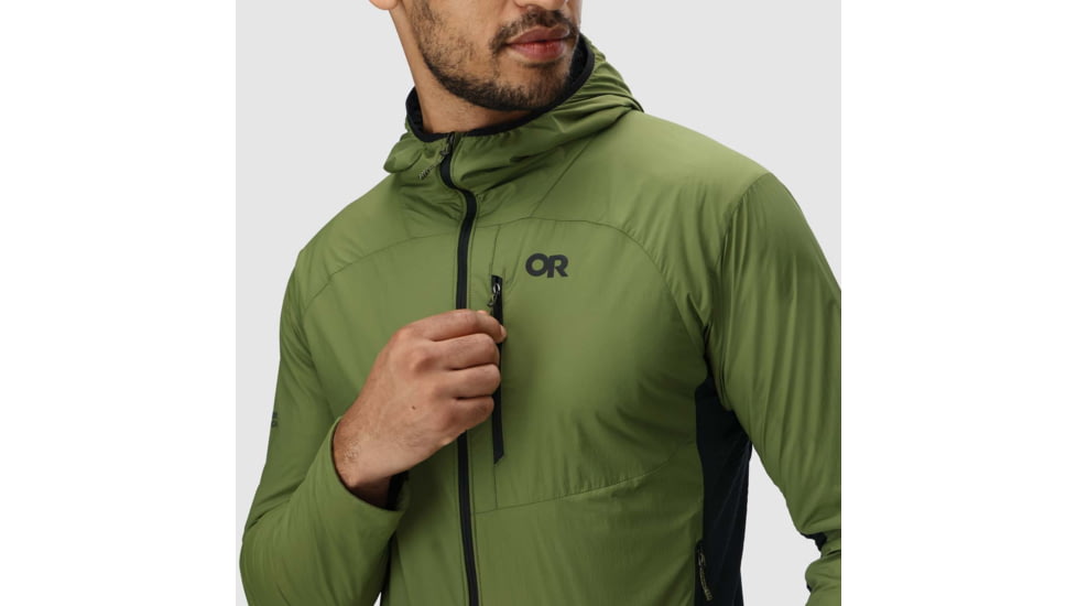 Outdoor Research Deviator Hoodie - Mens, Willow/Black, Small, 3004650749006