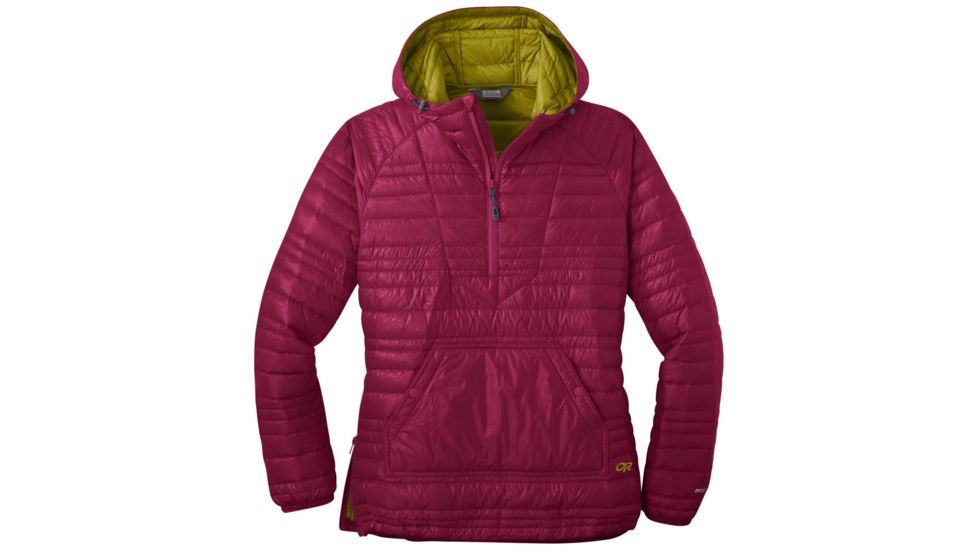 Outdoor Research Down Baja Pullover - Womens, Beet, Large, 2684991585008