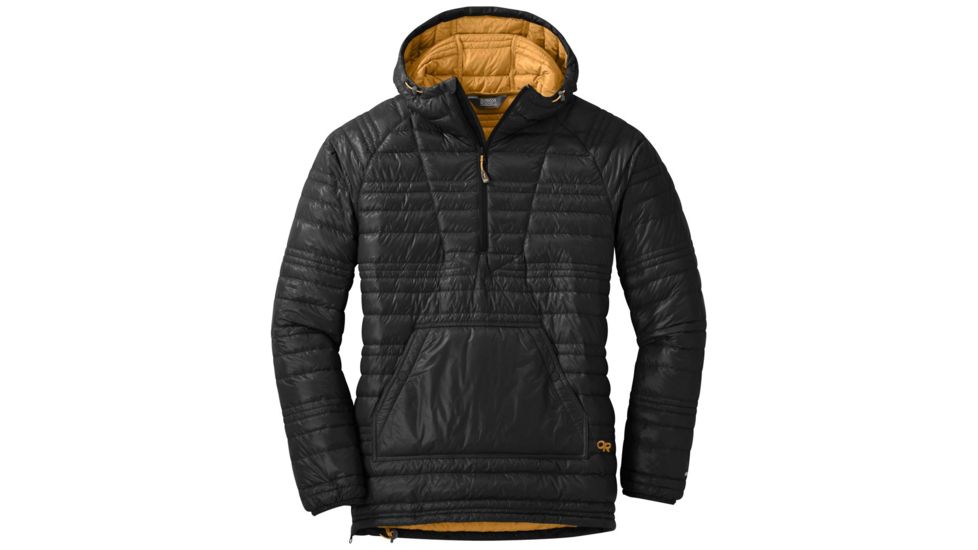 Outdoor Research Down Baja Pullover - Womens, Black/Honey, XL, 2684991341009