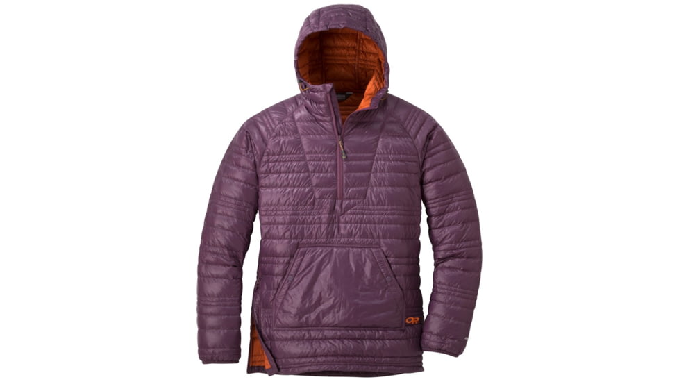 Outdoor Research Down Baja Pullover - Womens, Pacific Plum/Burnt Orange, XL, 2684991368009
