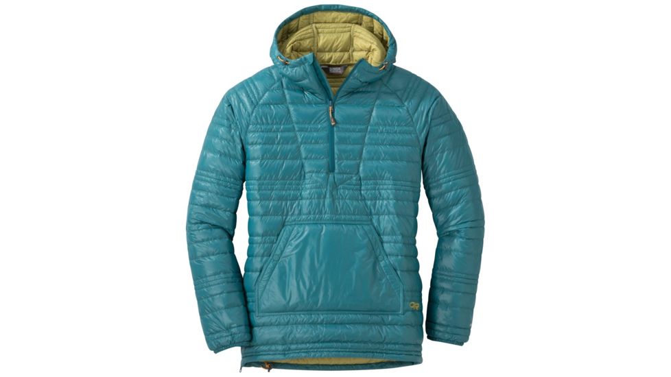Outdoor Research Down Baja Pullover - Womens, Washed Peacock/Avocado, L, 2684991371008
