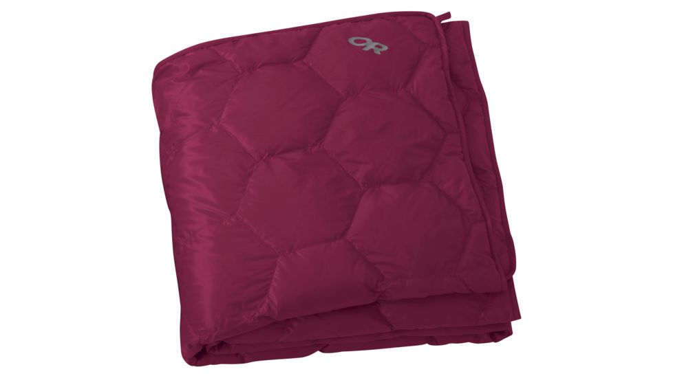 Outdoor Research Down Blanket with Stuff Sack, Raspberry, One Size, 272949-1730222